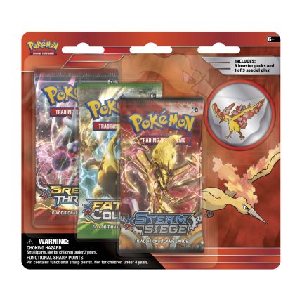 Collector's Pin 3-Pack Blister Moltres Factory Sealed Pokémon TCG