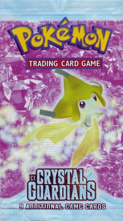 Pokémon EX Crystal Guardians Booster Pack, Crystal Guardians Booster Pack, Jirachi Pack Art, Jirachi Booster Pack, EX Crystal Guardians, Delta Species Pokémon, Gold Star Pokémon, Pokémon-ex Cards, Vintage Pokémon Booster Pack, Factory Sealed Pokémon, Pokémon TCG, EX Era Pokémon