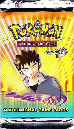 Pokémon Gym Heroes Unlimited Brock Artwork Booster Pack Factory Sealed Pokémon TCG