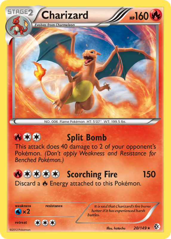 Charizard 20/149 Black & White Boundaries Crossed Holo Pokémon Card
