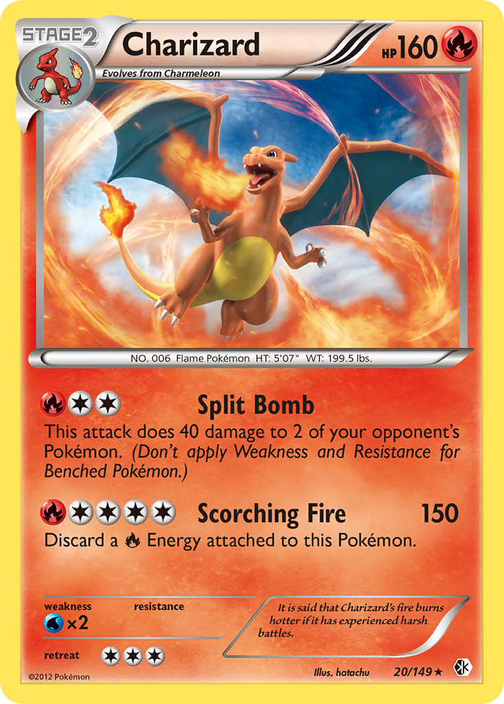 Charizard 20/149 Black & White Boundaries Crossed Holo Pokémon Card