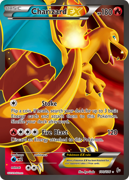 Charizard EX 100/106 XY Flashfire Full Art Ultra Rare Pokémon Card
